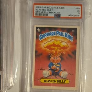 Very Rare OS 1 Garbage Pail Kids Blasted Billy Sticker.